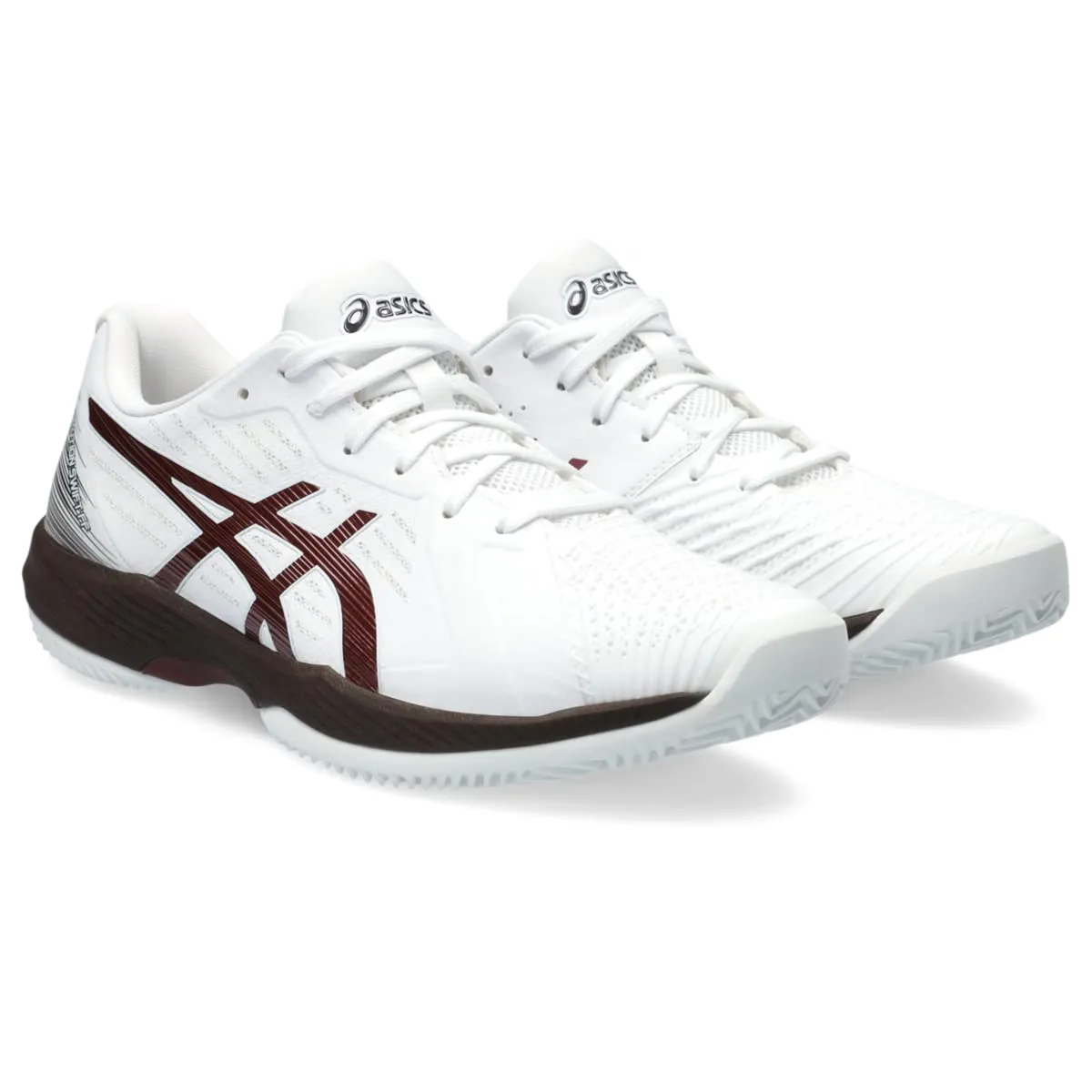 ASICS Men's Solution Swift FlyteFoam Clay Tennis Shoes, 11.5, White/Antique RED