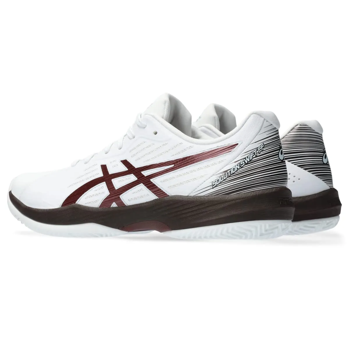 ASICS Men's Solution Swift FlyteFoam Clay Tennis Shoes, 11.5, White/Antique RED