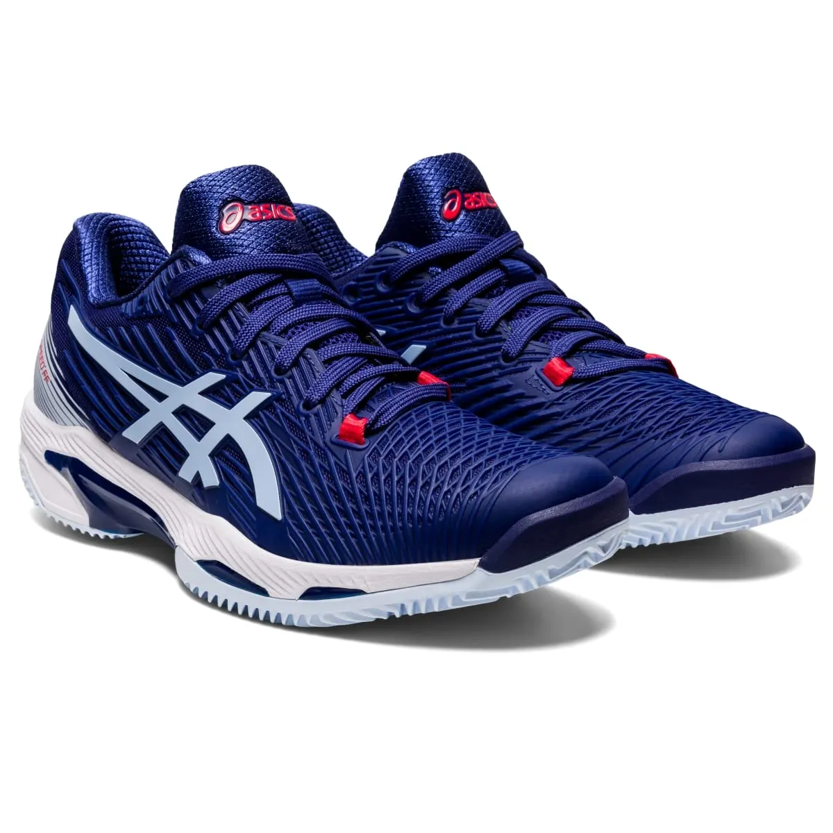 ASICS Solution Speed FF 2 Clay Tennis Shoes for Women - PU-Applied Upper - Supreme Bounce Dive Blue/Soft Sky 7 B - Medium