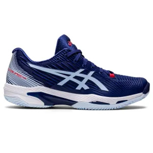 ASICS Solution Speed FF 2 Clay Tennis Shoes for Women - PU-Applied Upper - Supreme Bounce Dive Blue/Soft Sky 7 B - Medium