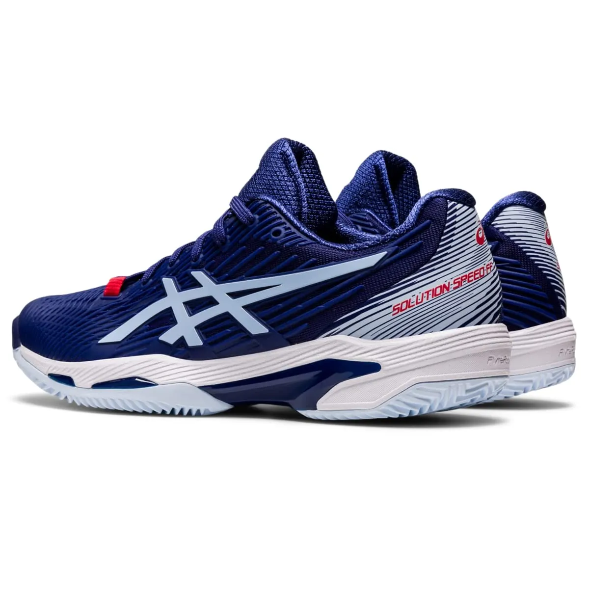 ASICS Solution Speed FF 2 Clay Tennis Shoes for Women - PU-Applied Upper - Supreme Bounce Dive Blue/Soft Sky 7 B - Medium