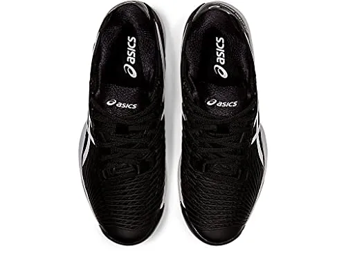 ASICS Women's Solution Speed FlyteFoam 2 Tennis Shoes, 6.5, Black/White