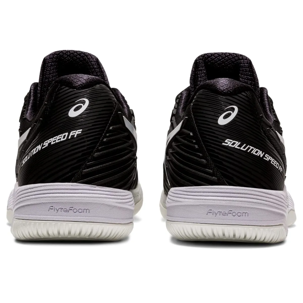 ASICS Women's Solution Speed FlyteFoam 2 Tennis Shoes, 6.5, Black/White