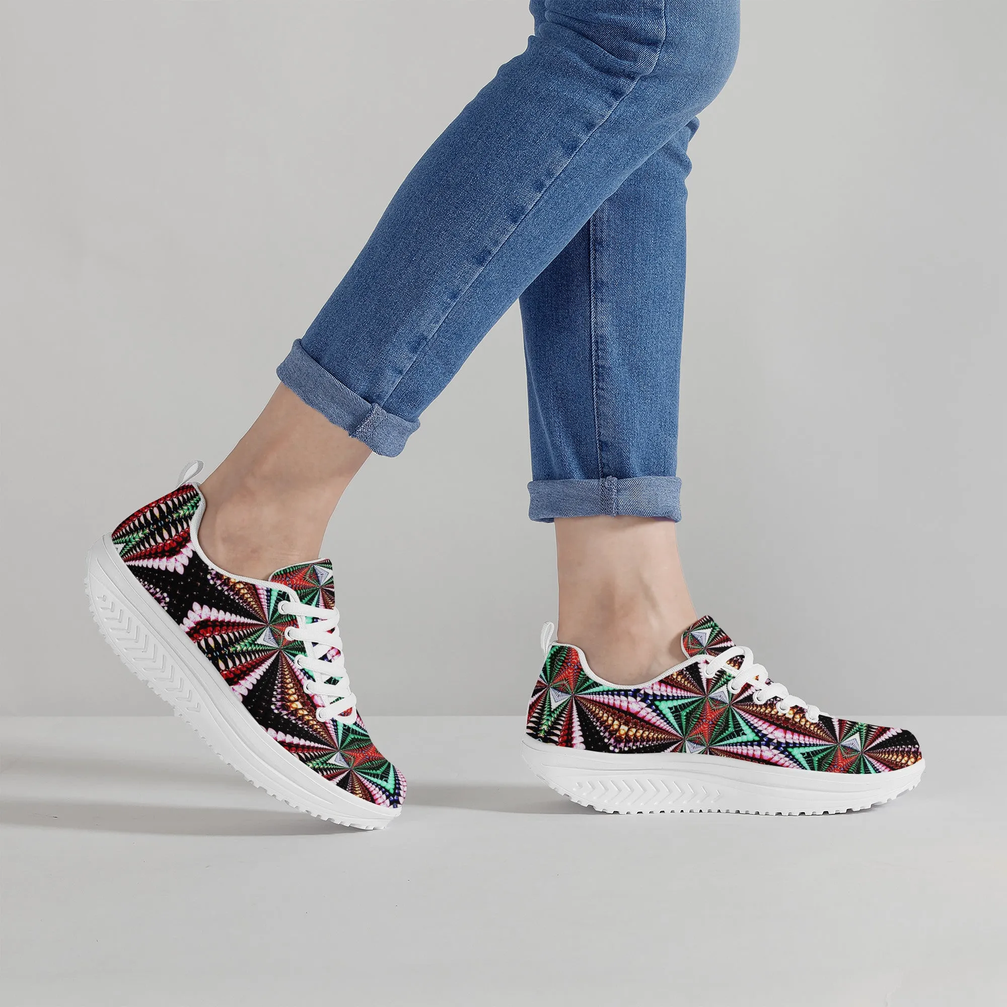Atinuke African Print Women's Mesh Heel Sneakers