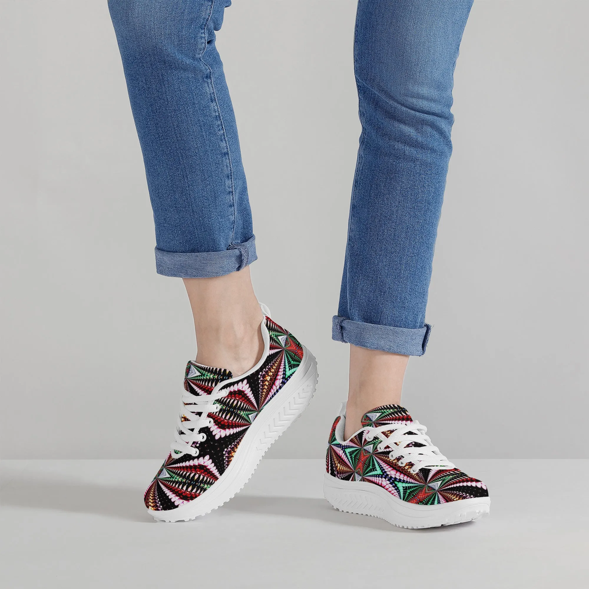 Atinuke African Print Women's Mesh Heel Sneakers