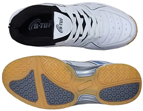 B-Tuf Unisex-Adult White Multisport Training Shoes-9 (Inspire)