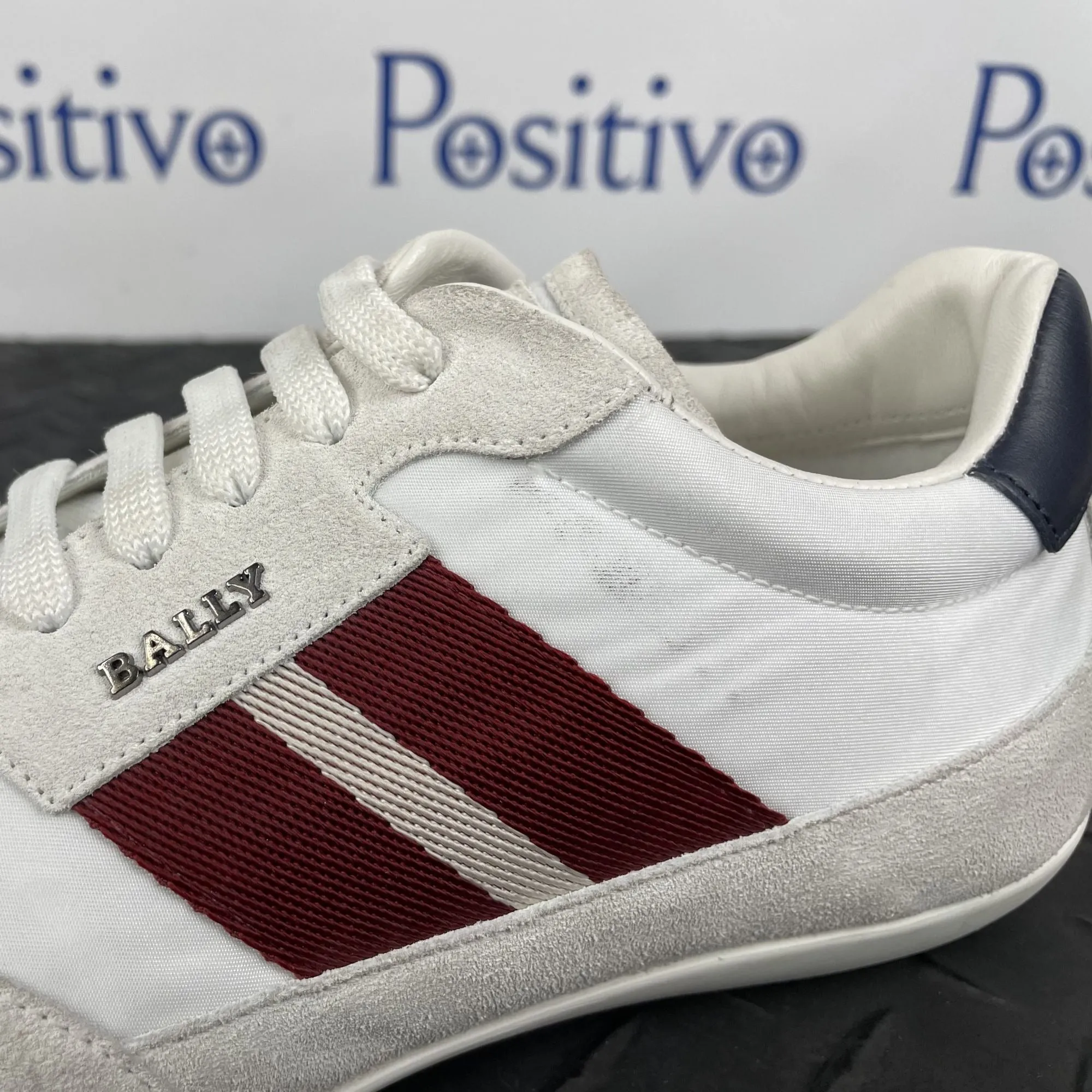 Bally Haldin White Suede Low Top Sneakers w/ Defect