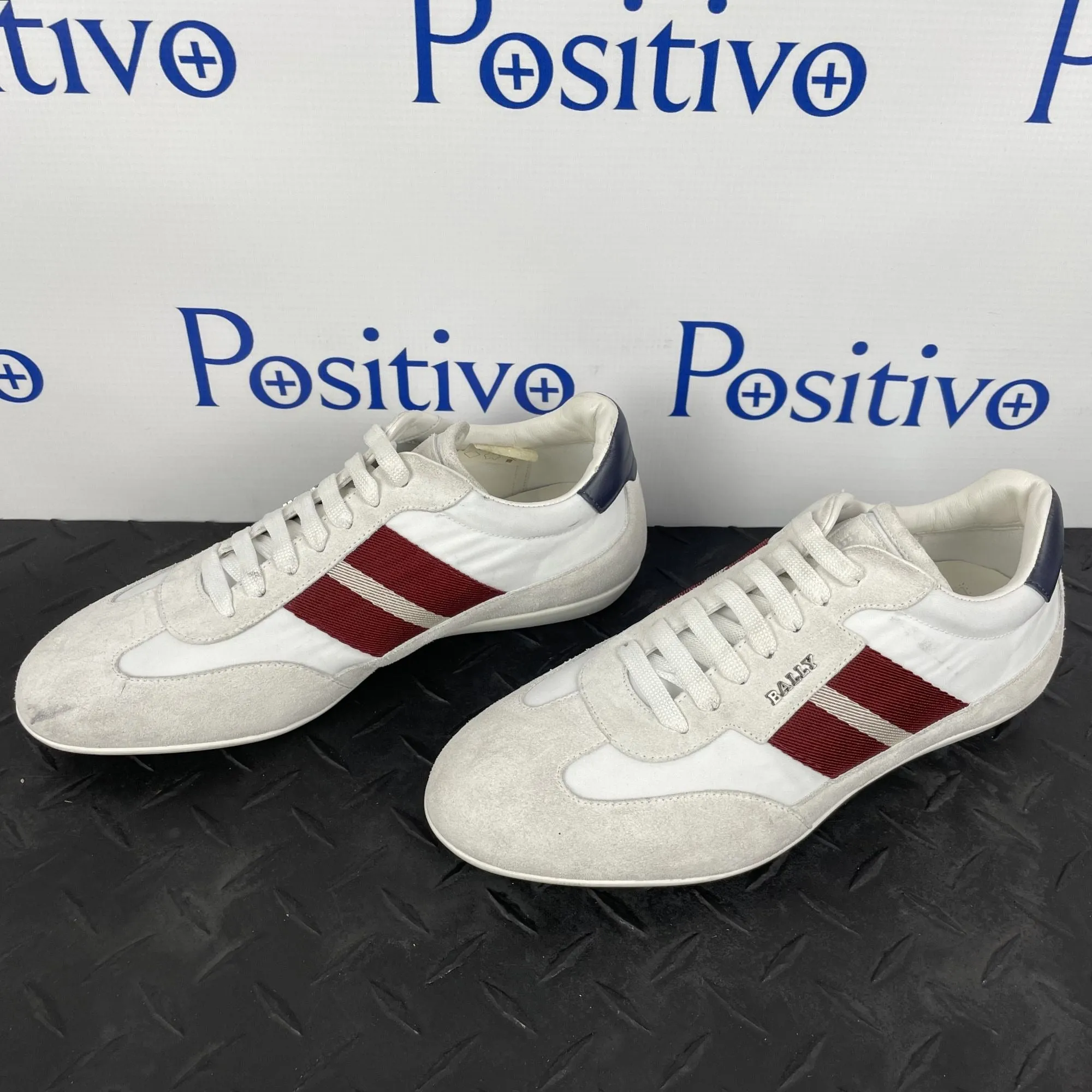 Bally Haldin White Suede Low Top Sneakers w/ Defect