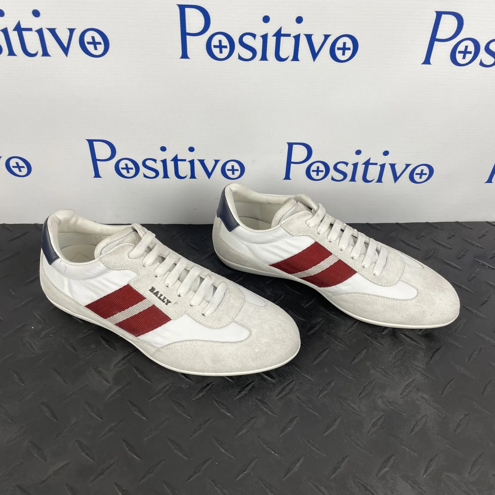 Bally Haldin White Suede Low Top Sneakers w/ Defect