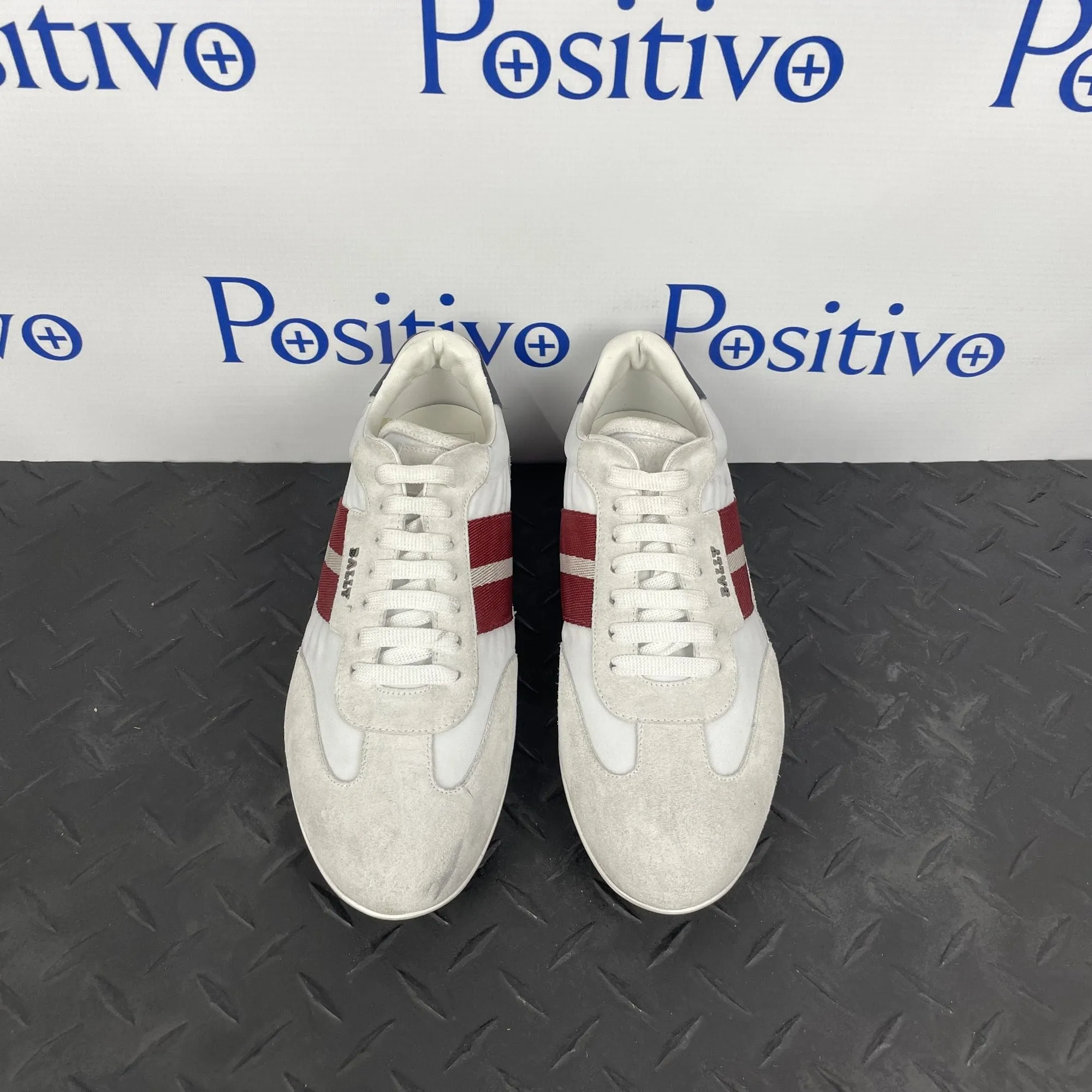 Bally Haldin White Suede Low Top Sneakers w/ Defect