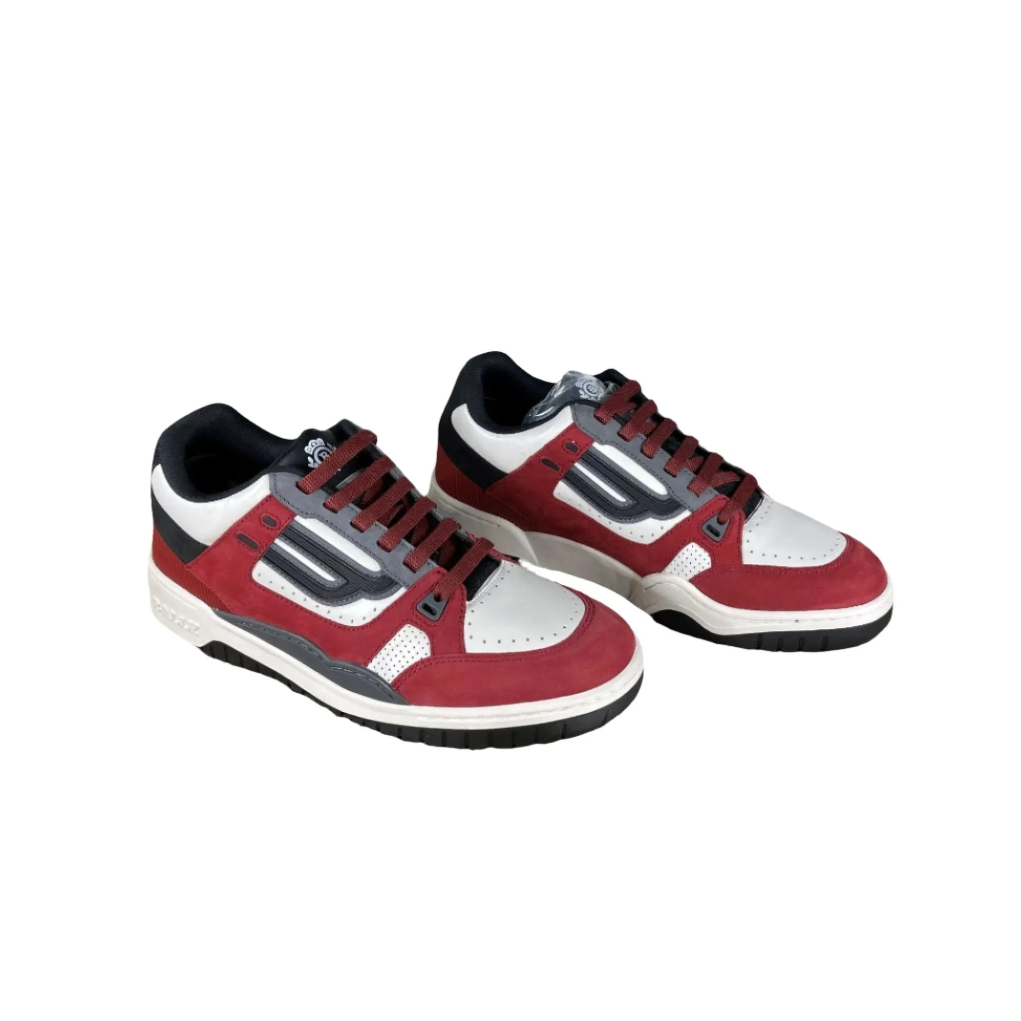 Bally Kuba Red Leather Low Top Sneakers