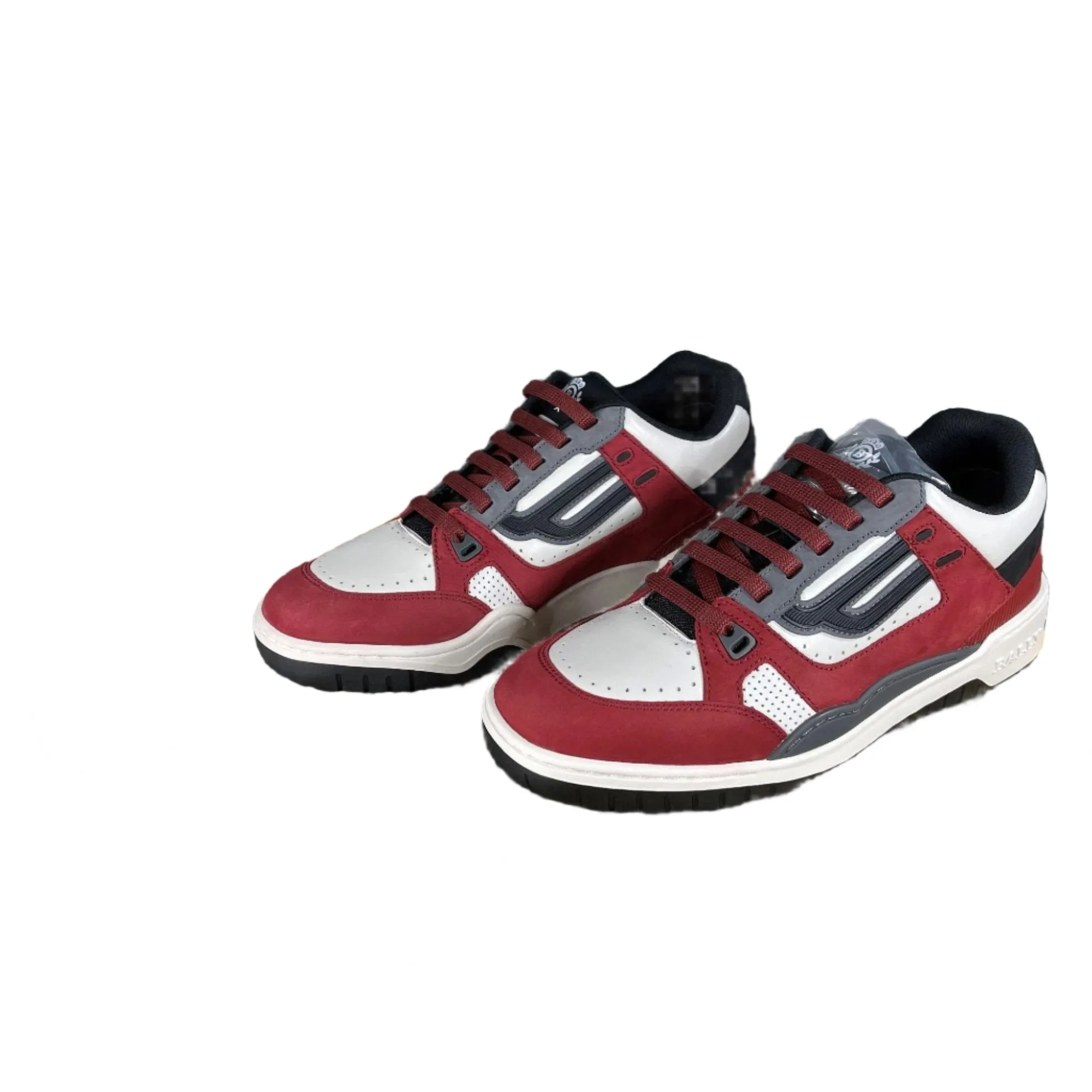 Bally Kuba Red Leather Low Top Sneakers