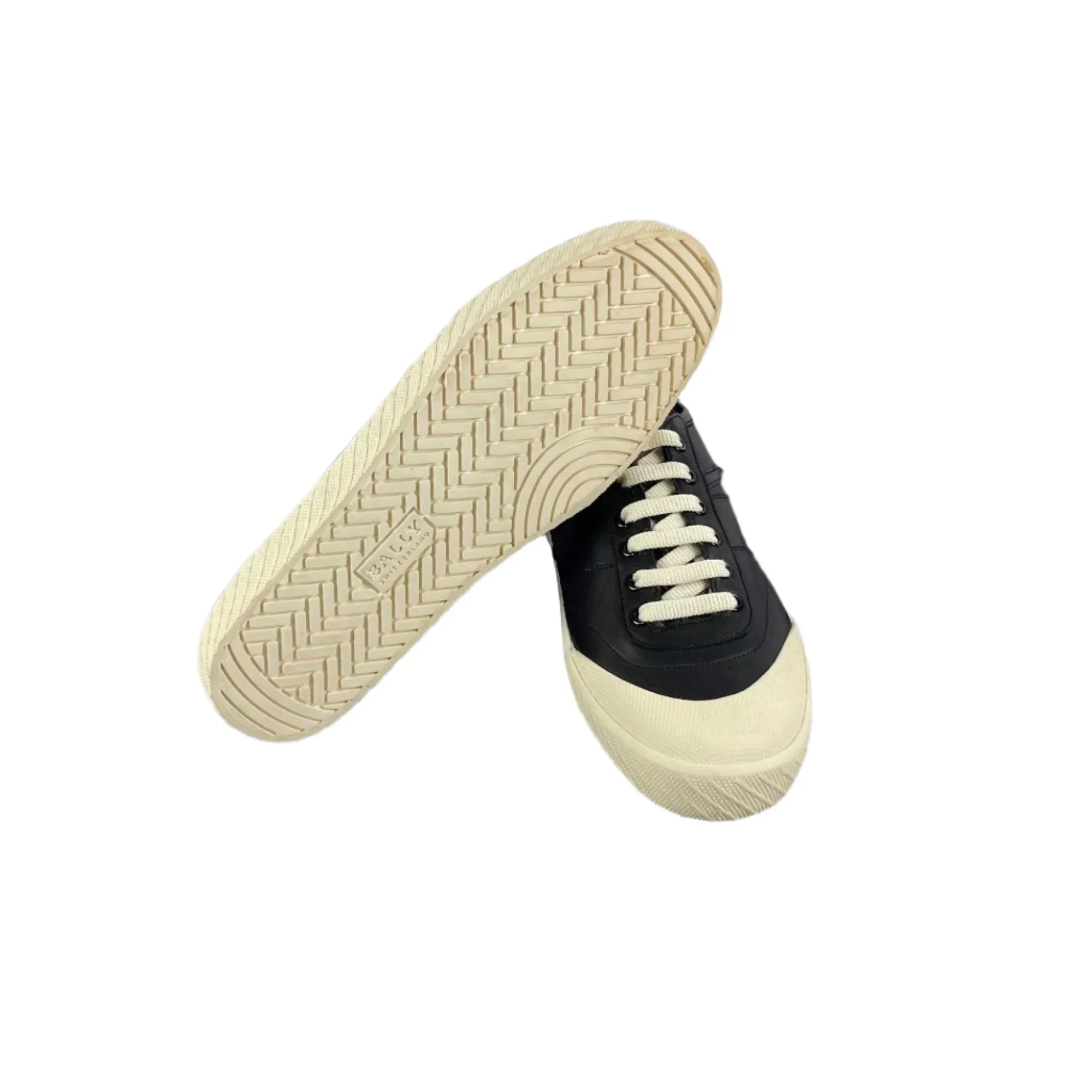 Bally Mens Smitt Black Leather Low Top Sneakers