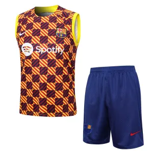 Barcelona Sleeveless Training Kit (Top Shorts) Yellow 2023/24