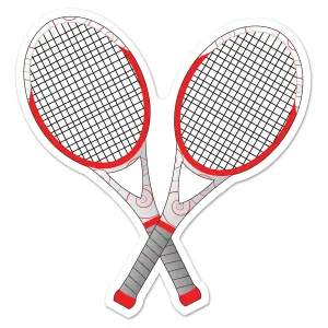 Beistle Tennis Racquets Cutout 10 in  (1/Card) Party Supply Decoration : Tennis