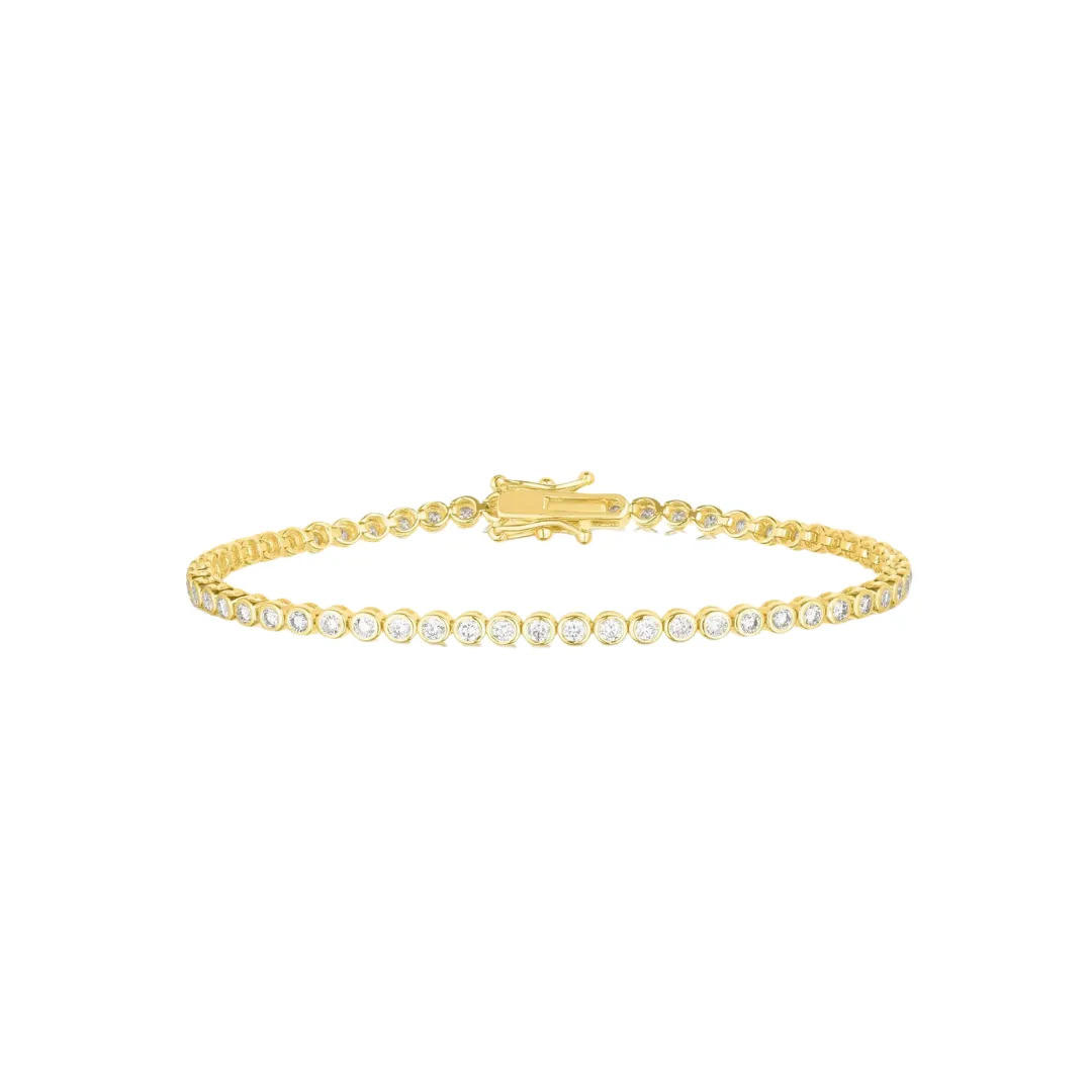 Bezel Diamond Tennis Bracelet