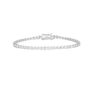 Bezel Diamond Tennis Bracelet