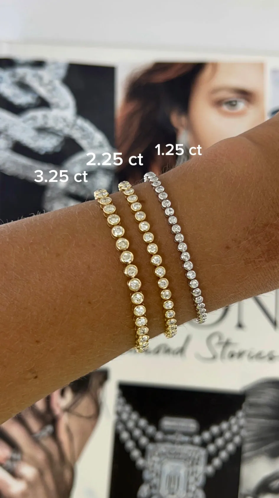 Bezel Diamond Tennis Bracelet