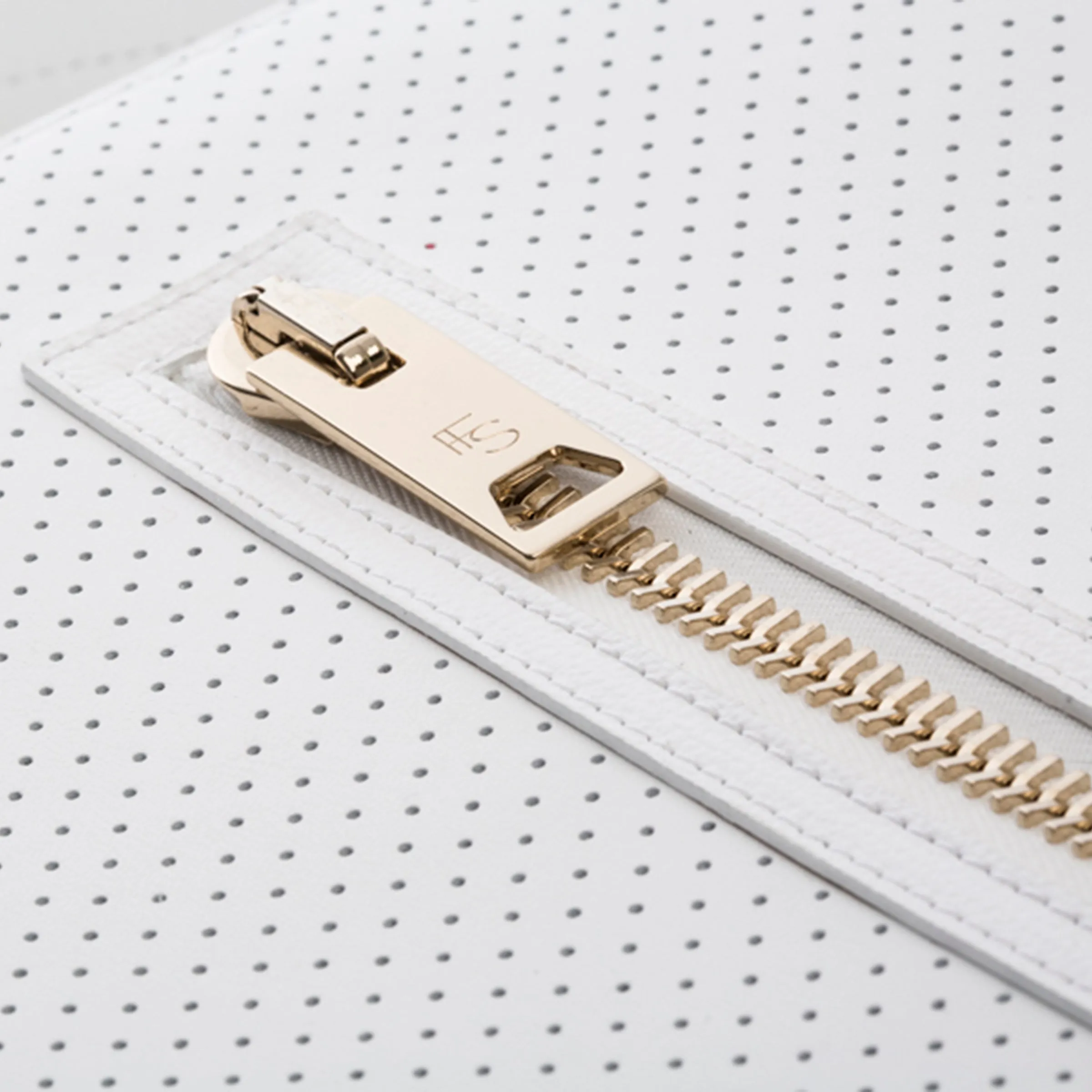 Billie Bag Leather Tennis Racket Bag (White/Gold)