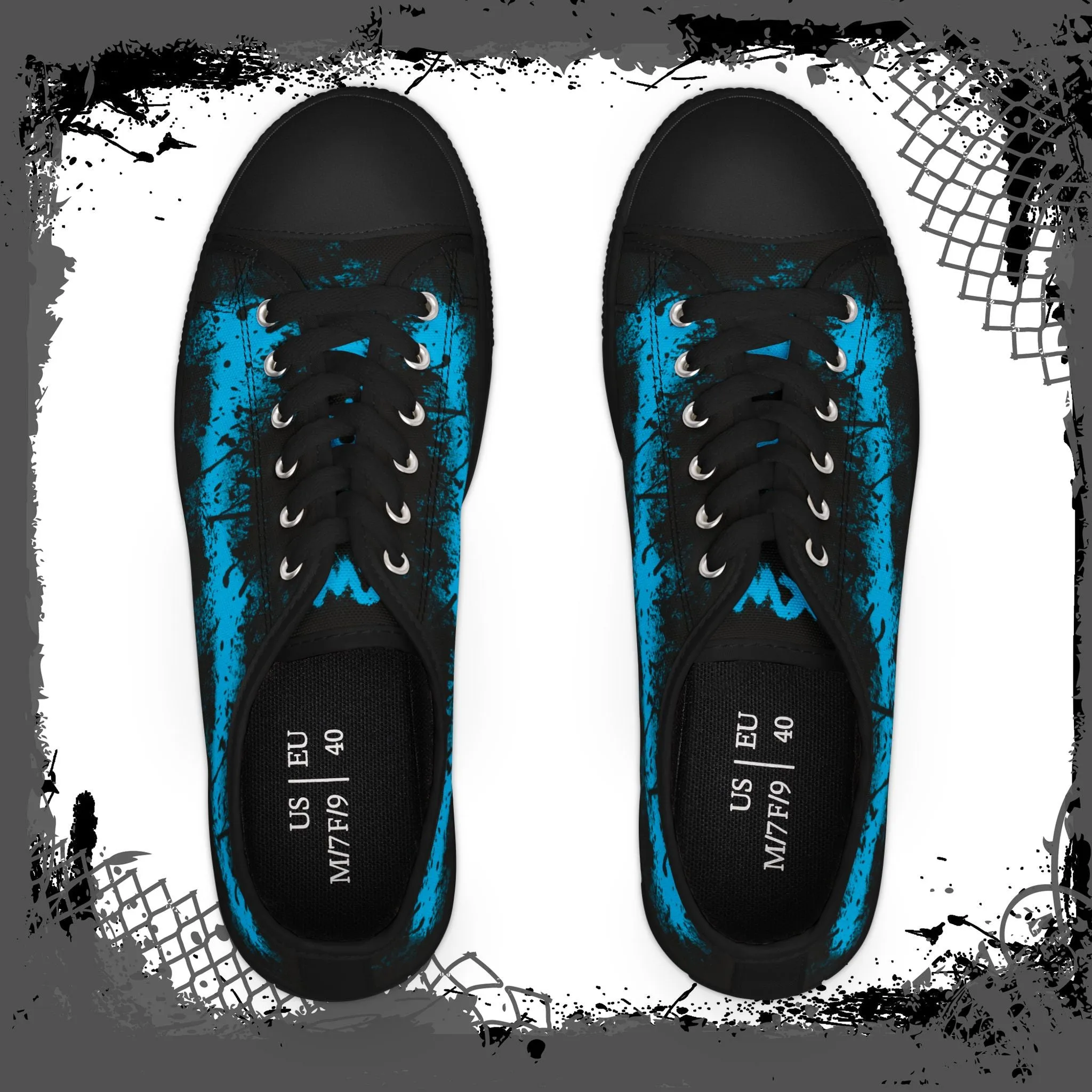 BLU/BLK Women's Alt "Ink'd" Low Tops