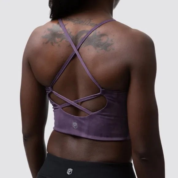 Born Primitive High Tide Sports Bra Large Purple CrossFit Training Cropped