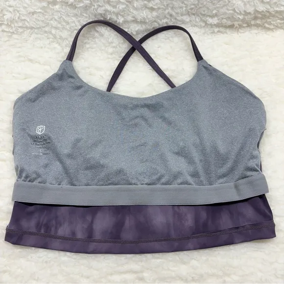 Born Primitive High Tide Sports Bra Large Purple CrossFit Training Cropped