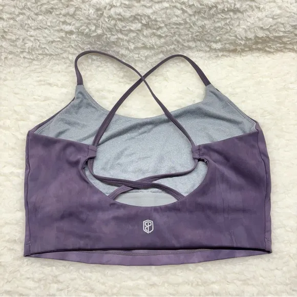 Born Primitive High Tide Sports Bra Large Purple CrossFit Training Cropped