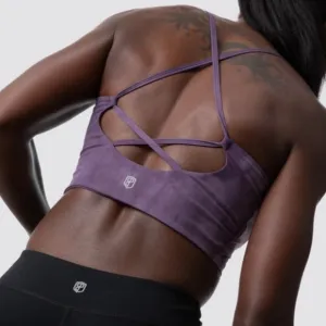 Born Primitive High Tide Sports Bra Large Purple CrossFit Training Cropped