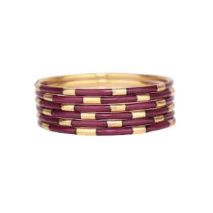 BuDhaGirl Veda Bangles - Maroon