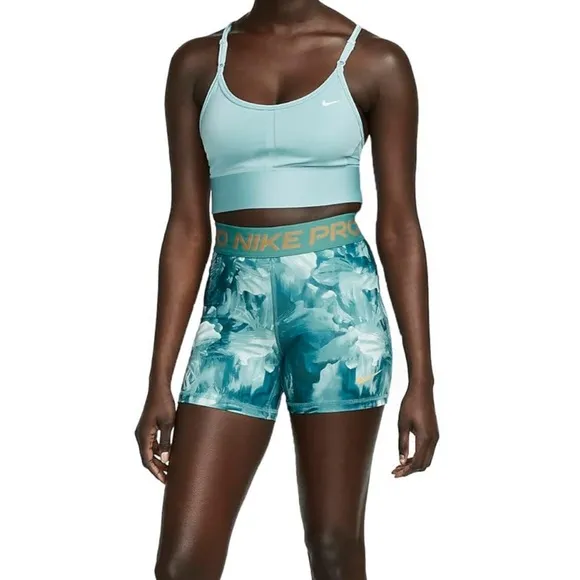Bundle Nike Pro Women's 5&quot; Shorts &amp; Swoosh Medium-Support Padded Sports Bra