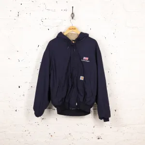 Carhartt FR Hooded Work Jacket - Blue - L