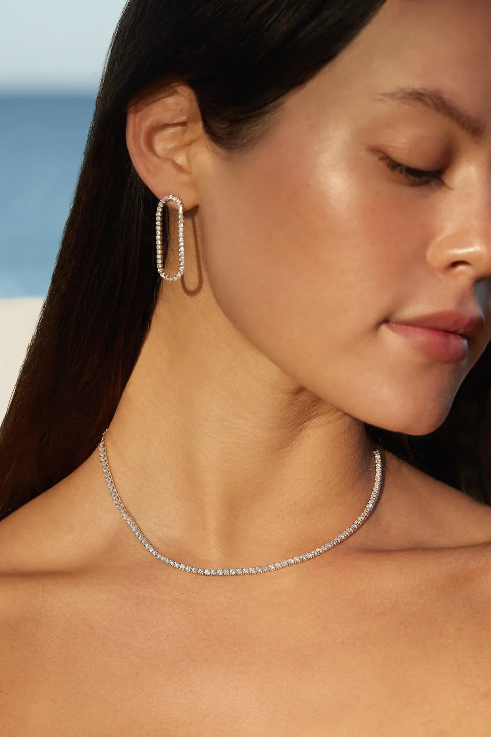 Carolina Long Tennis Earring