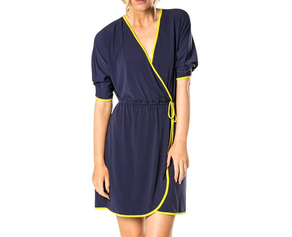 Cassandra Faux Wrap Slip Dress