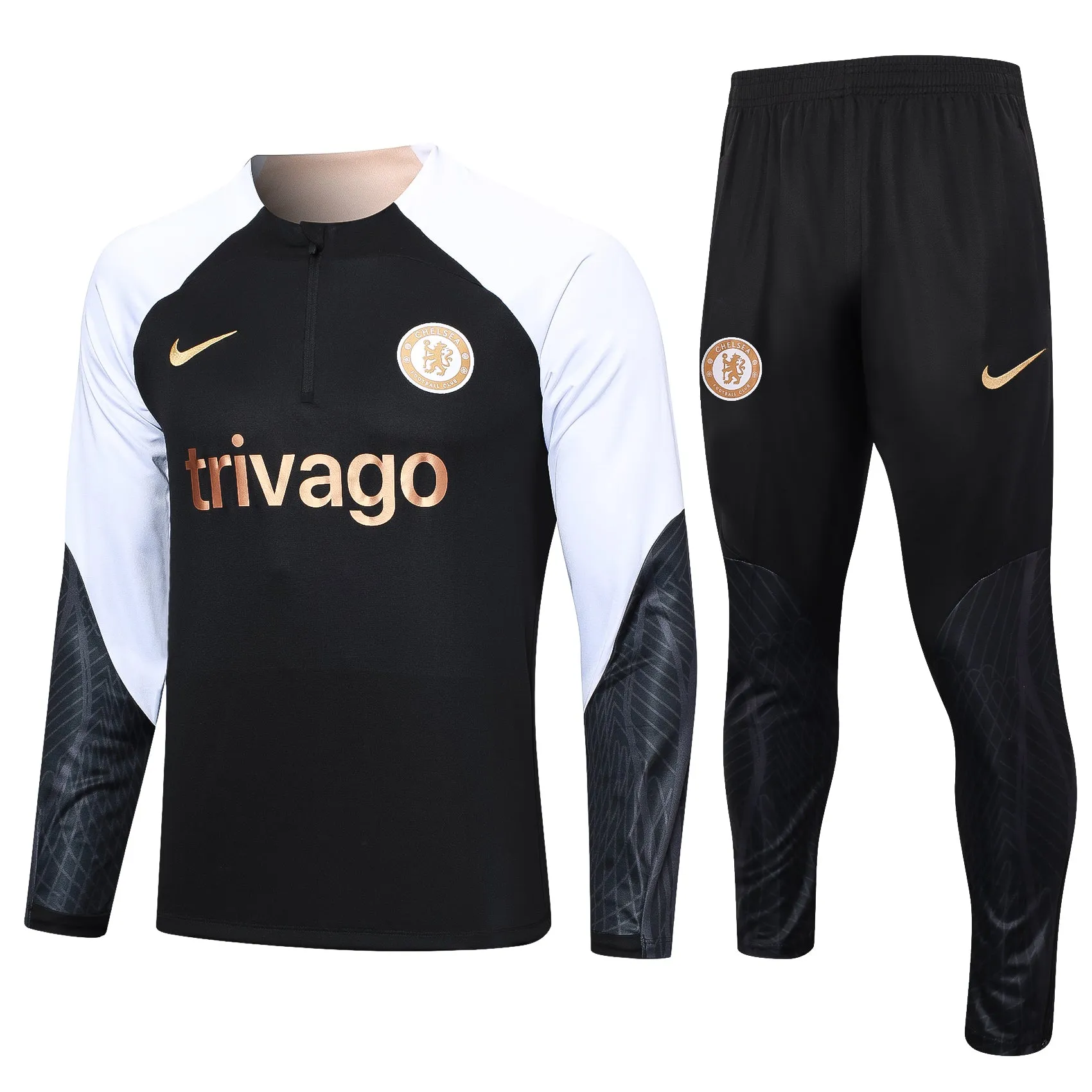 Chelsea Training Kit (Top  Trouser Pant) Black 2023/24
