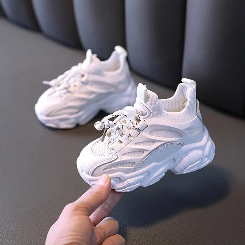 Children Casual Sport Shoes Fashion Breathable Knitting Soft Sneakers