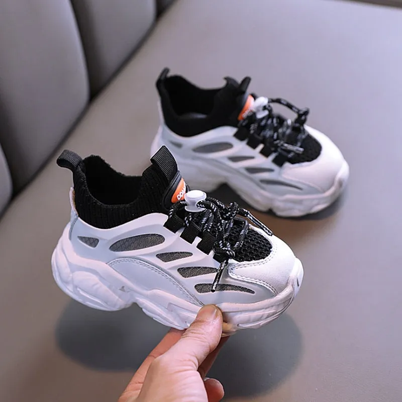 Children Casual Sport Shoes Fashion Breathable Knitting Soft Sneakers