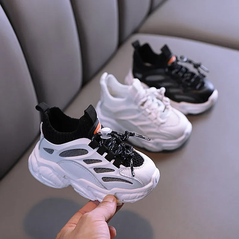 Children Casual Sport Shoes Fashion Breathable Knitting Soft Sneakers