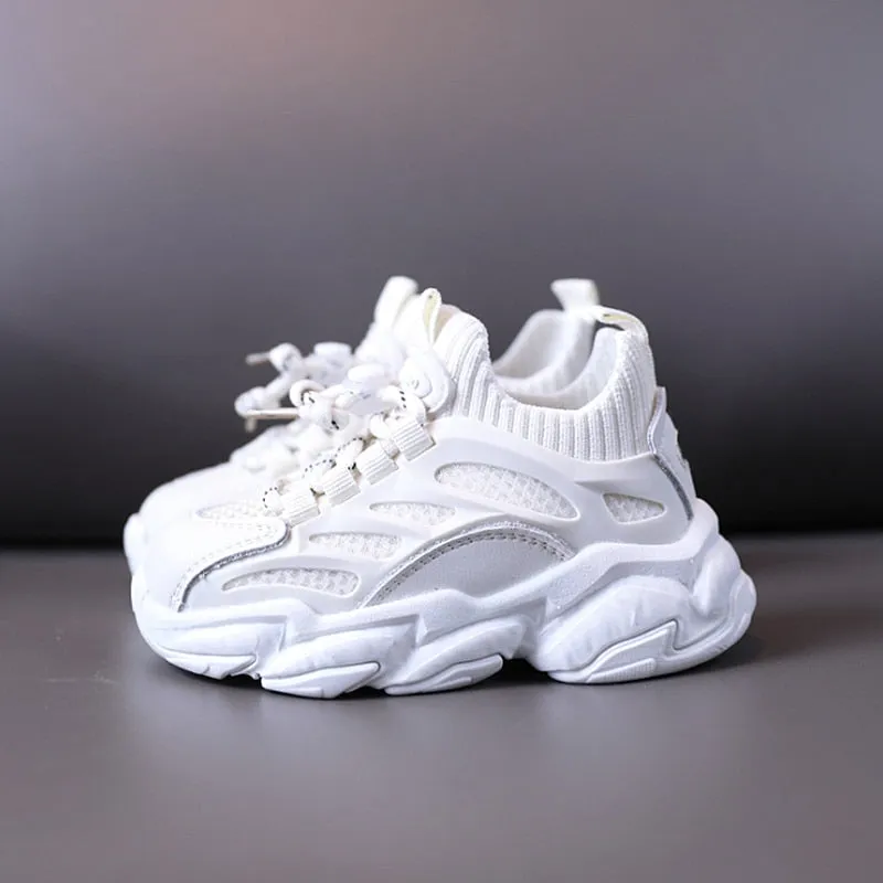 Children Casual Sport Shoes Fashion Breathable Knitting Soft Sneakers