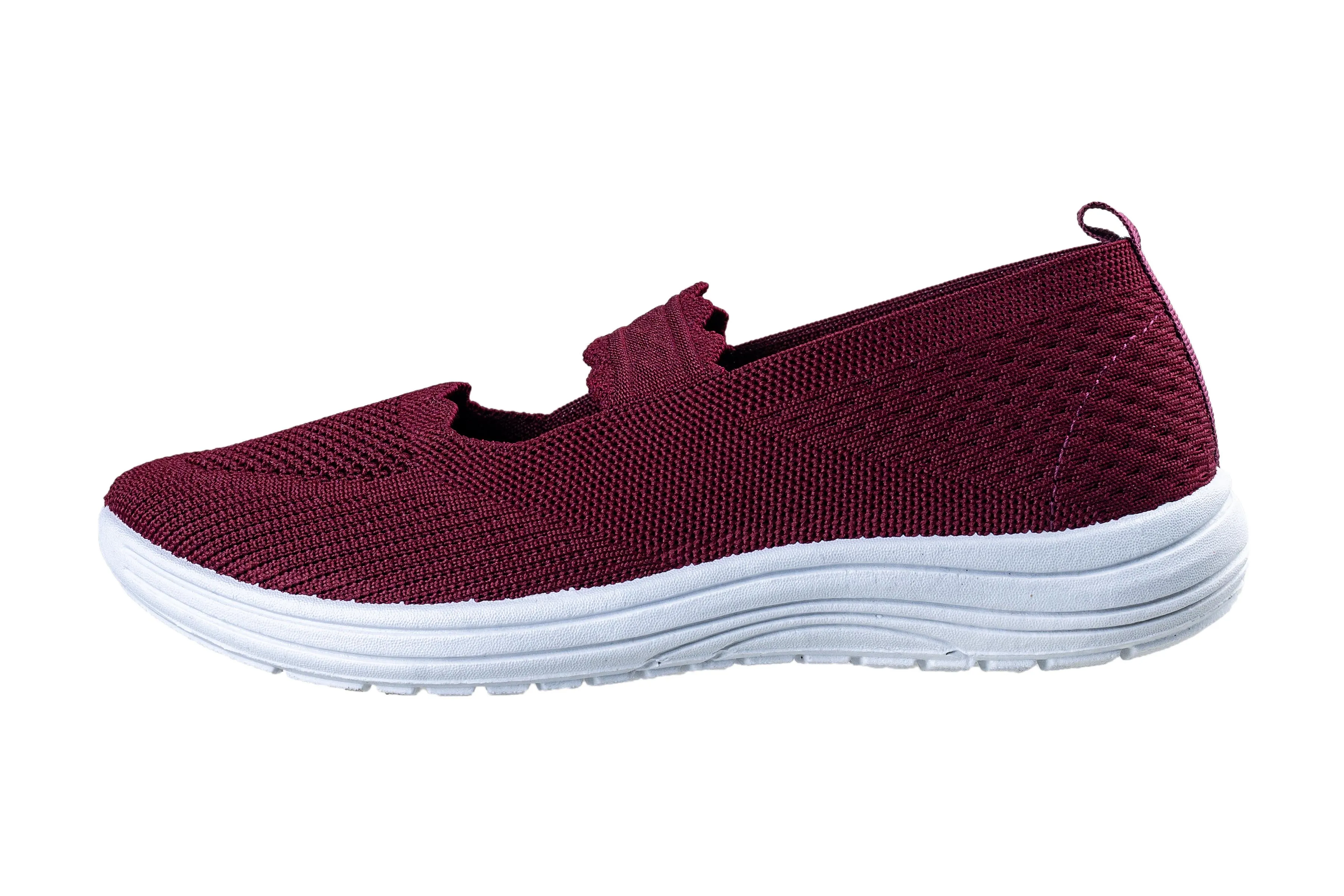 Comfort Walk Ladies Maroon Sports Shoe