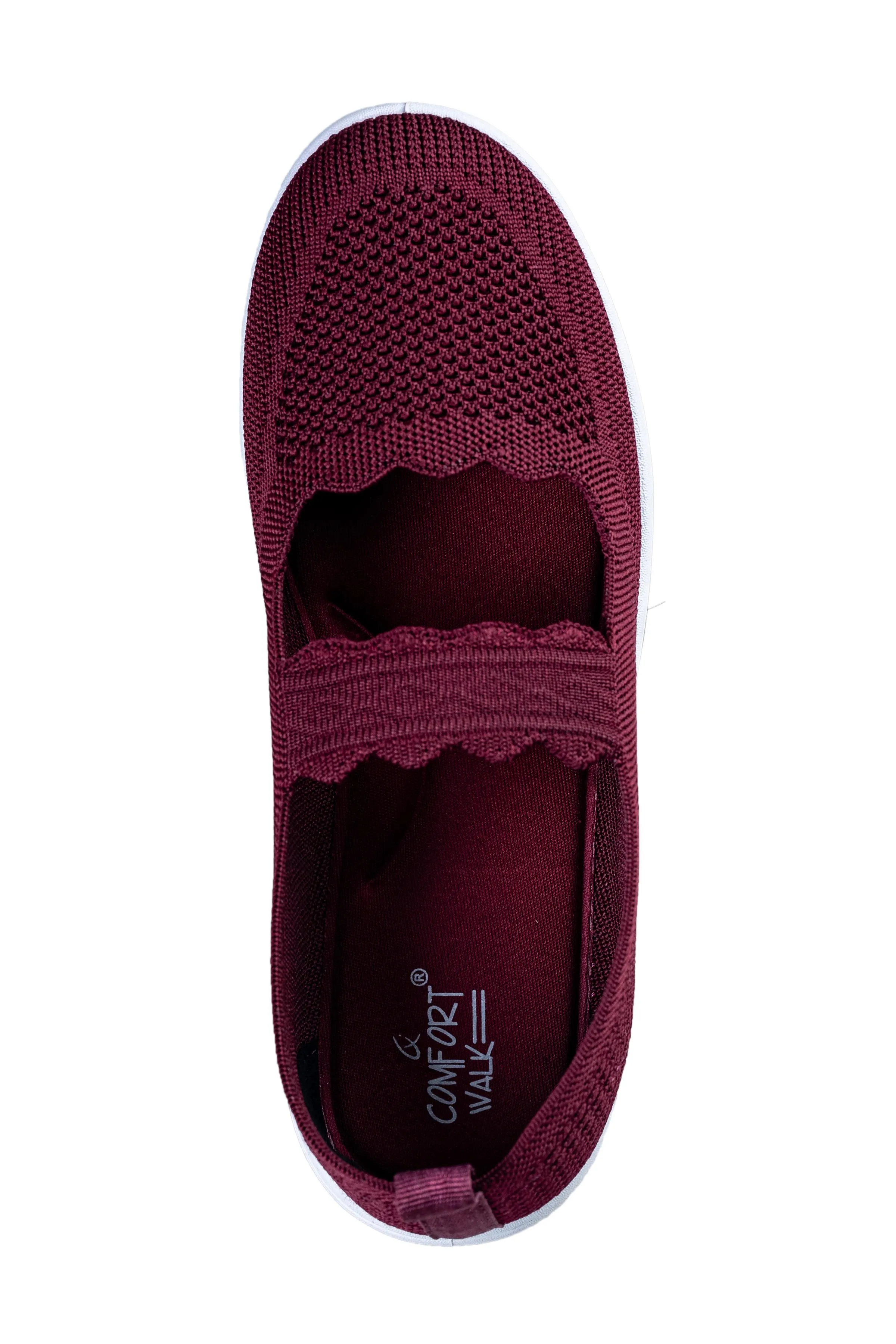 Comfort Walk Ladies Maroon Sports Shoe