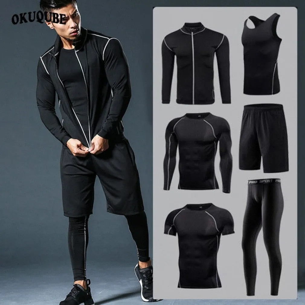 ContiNent 33 Men Sportswear Compression Sport Suits Quick Dry Running Sets Clothes Sports Joggers Training Gym Fitness Tracksuits Running Set