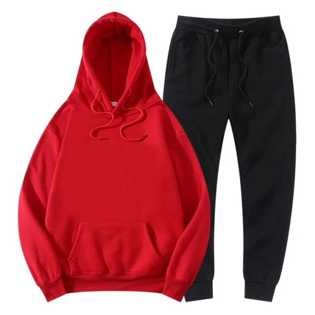 ContiNent 33 Men Women Tracksuit Hoodies Pants Jogging Sweatpants Sets Winter Fleece Jogger Sports Suit Sweatshirt Pullover Fashion