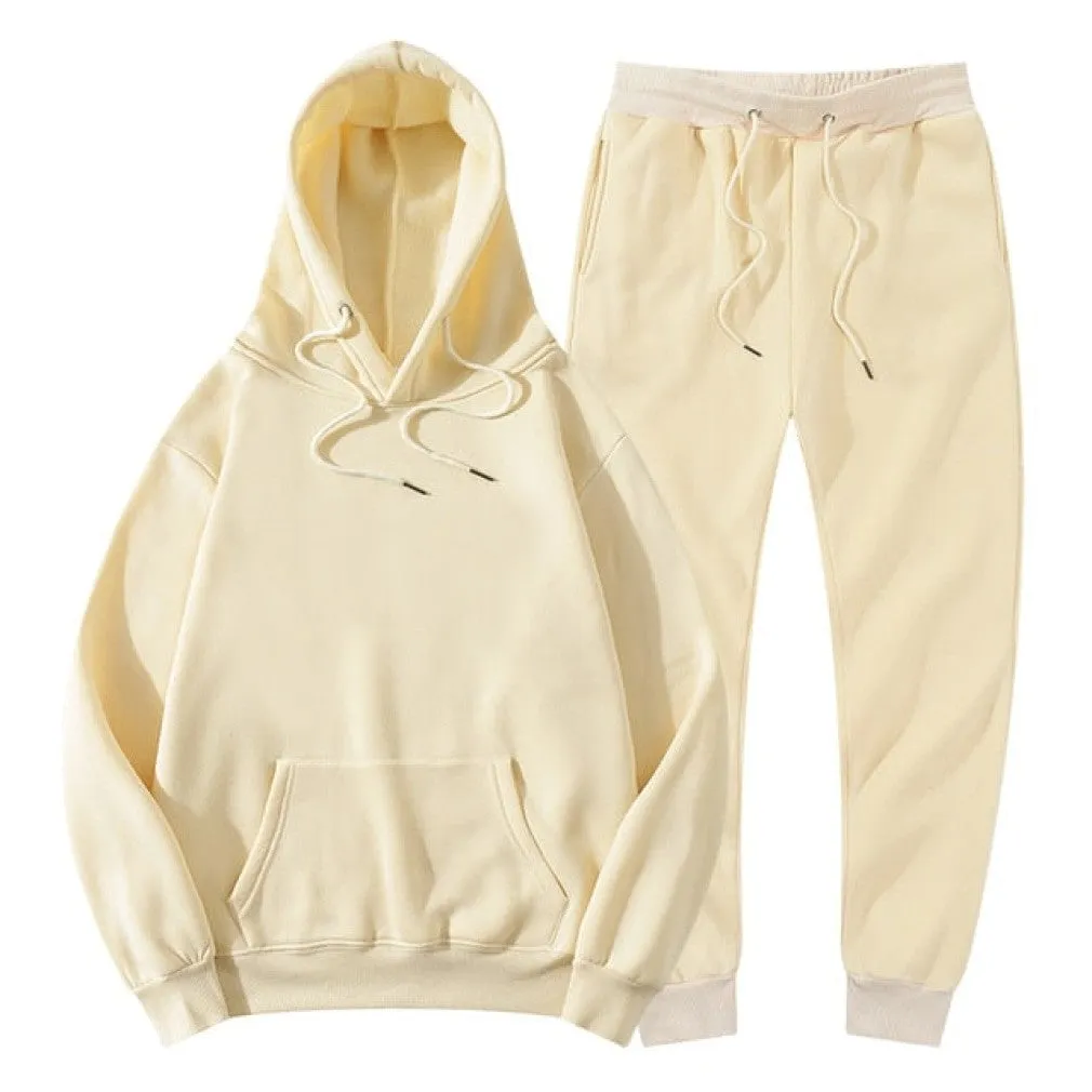 ContiNent 33 Men Women Tracksuit Hoodies Pants Jogging Sweatpants Sets Winter Fleece Jogger Sports Suit Sweatshirt Pullover Fashion