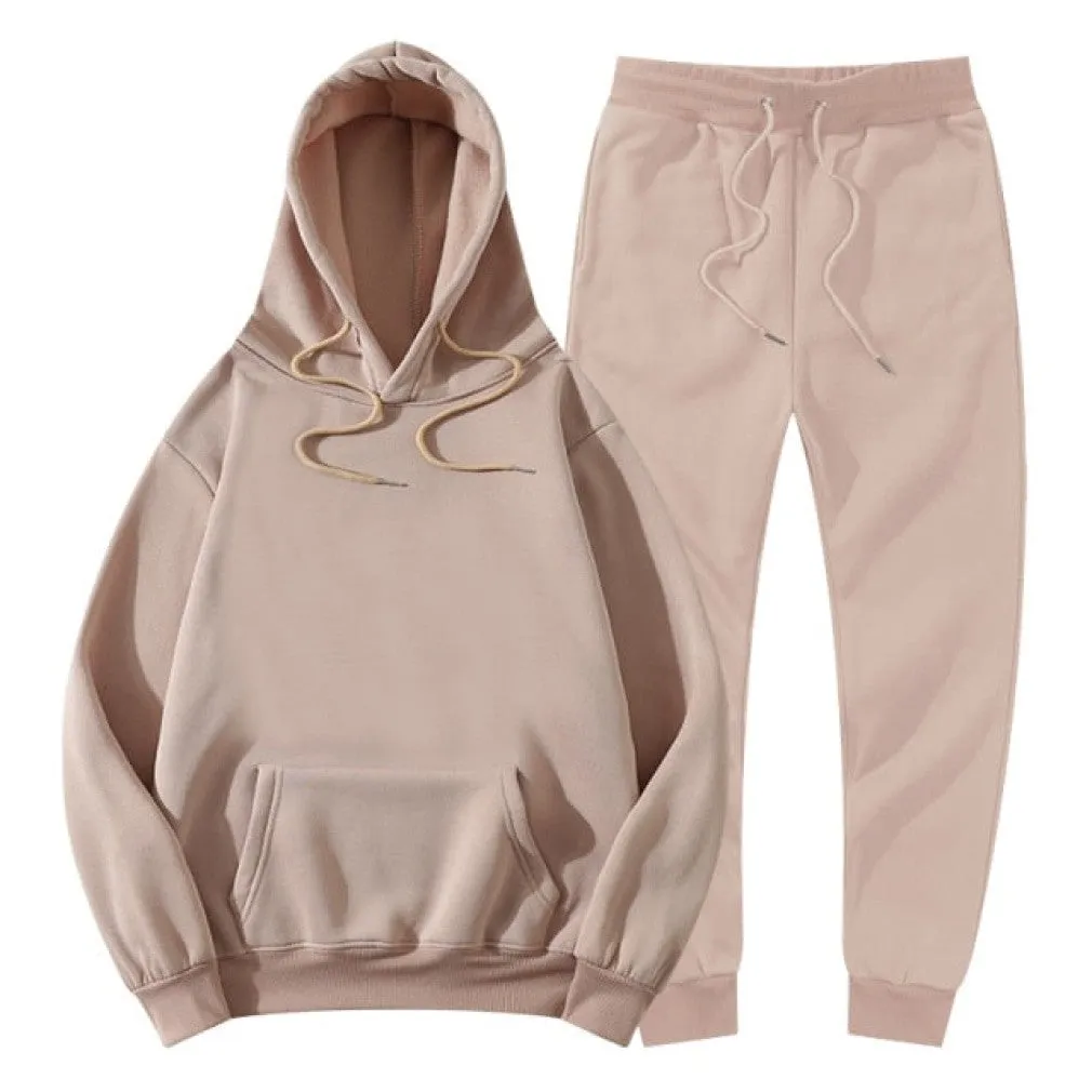 ContiNent 33 Men Women Tracksuit Hoodies Pants Jogging Sweatpants Sets Winter Fleece Jogger Sports Suit Sweatshirt Pullover Fashion