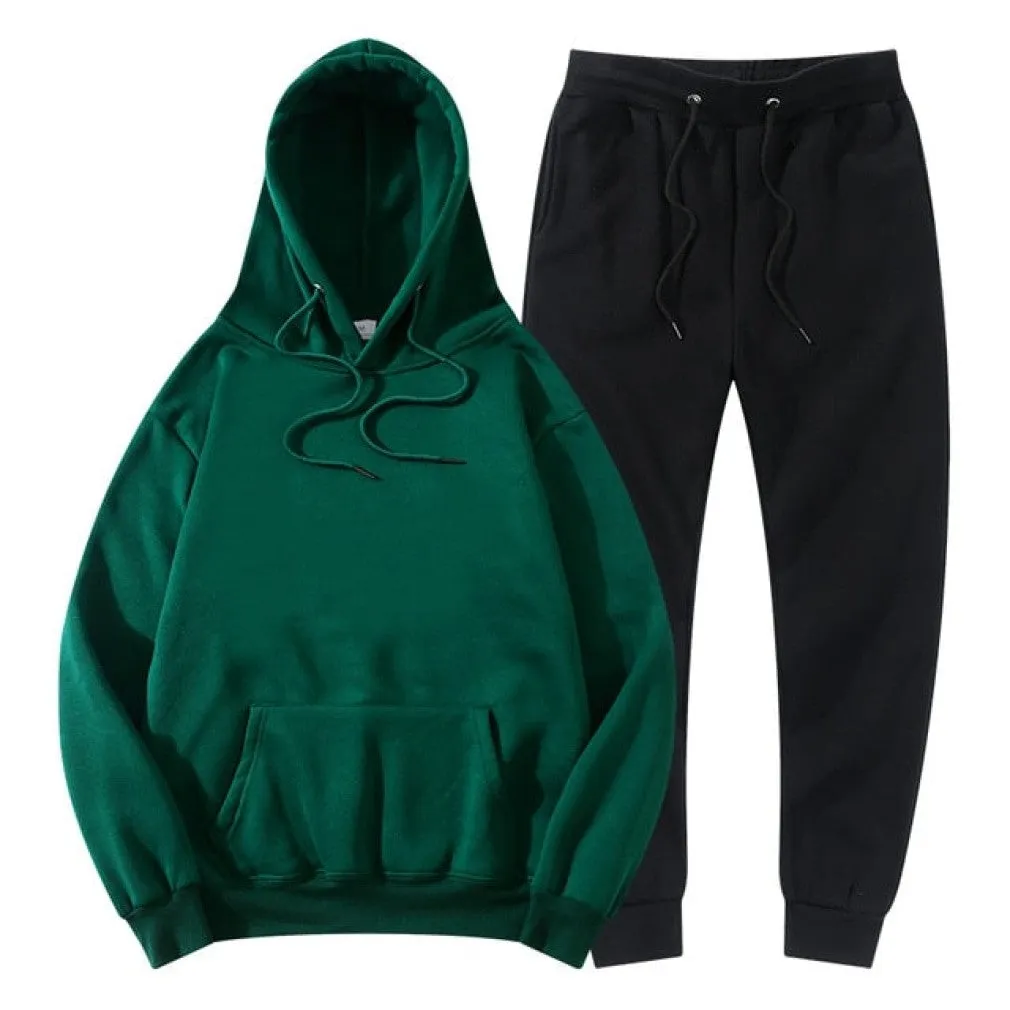ContiNent 33 Men Women Tracksuit Hoodies Pants Jogging Sweatpants Sets Winter Fleece Jogger Sports Suit Sweatshirt Pullover Fashion