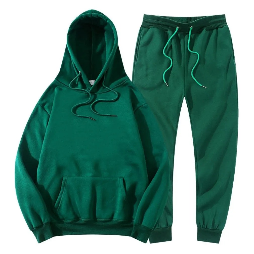 ContiNent 33 Men Women Tracksuit Hoodies Pants Jogging Sweatpants Sets Winter Fleece Jogger Sports Suit Sweatshirt Pullover Fashion