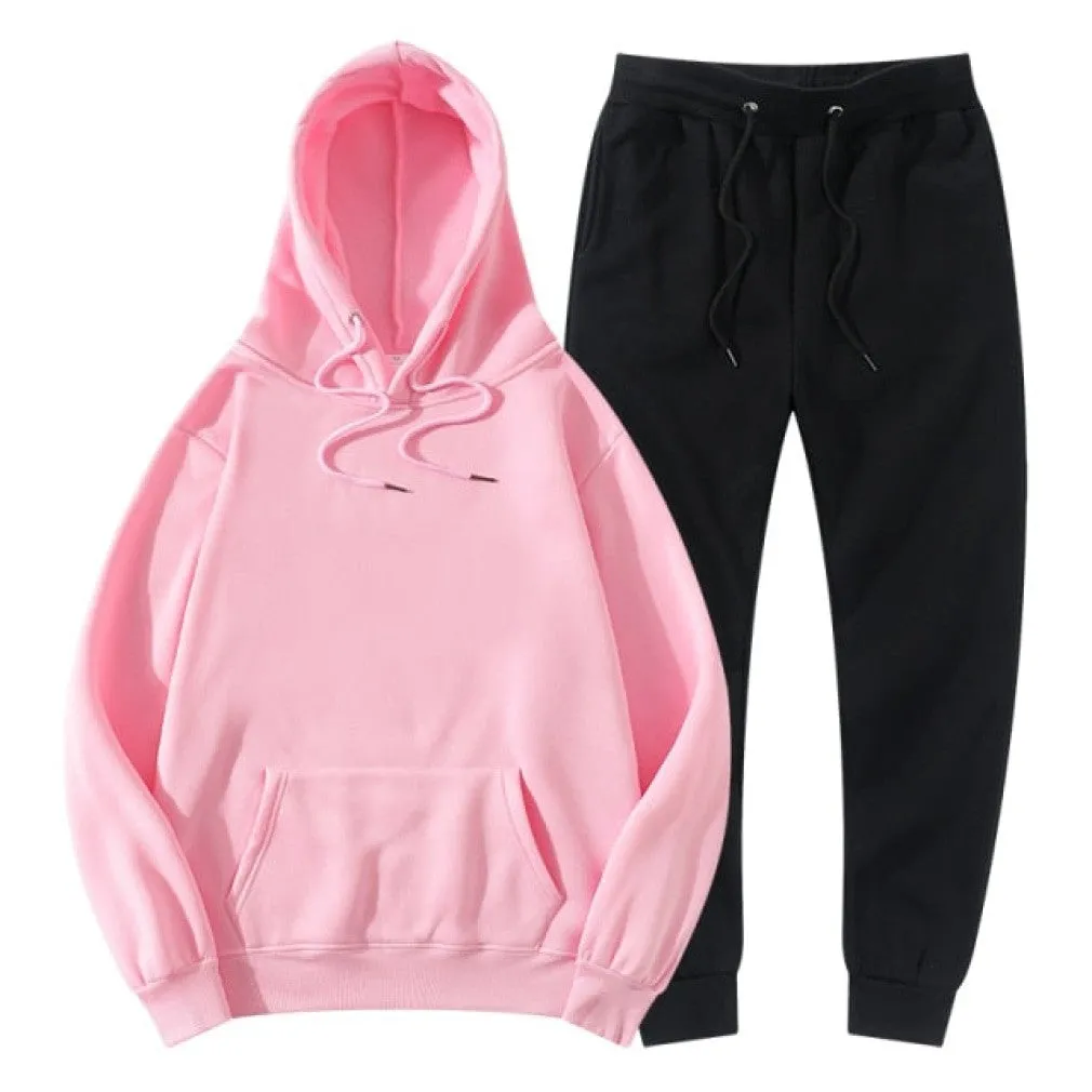 ContiNent 33 Men Women Tracksuit Hoodies Pants Jogging Sweatpants Sets Winter Fleece Jogger Sports Suit Sweatshirt Pullover Fashion