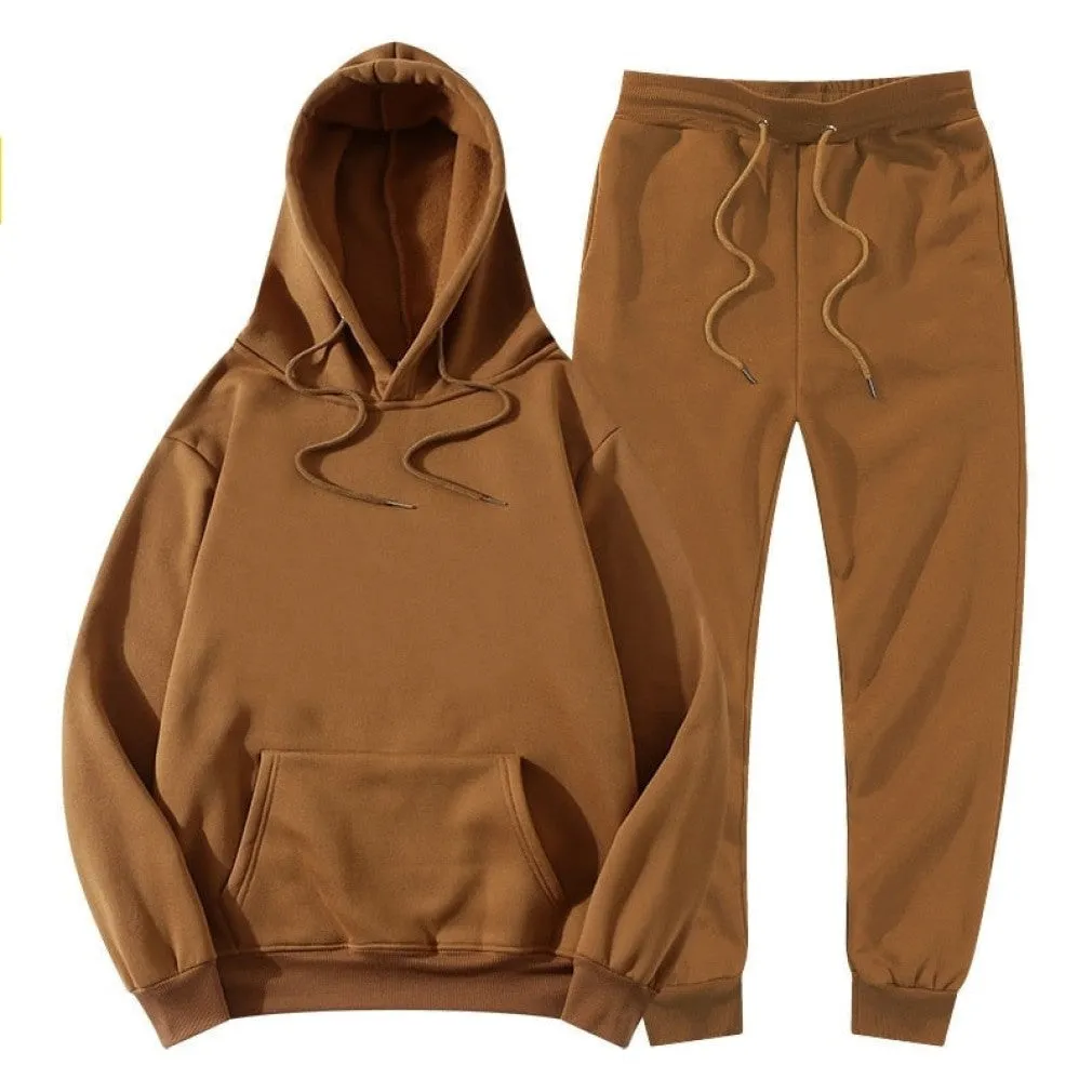 ContiNent 33 Men Women Tracksuit Hoodies Pants Jogging Sweatpants Sets Winter Fleece Jogger Sports Suit Sweatshirt Pullover Fashion