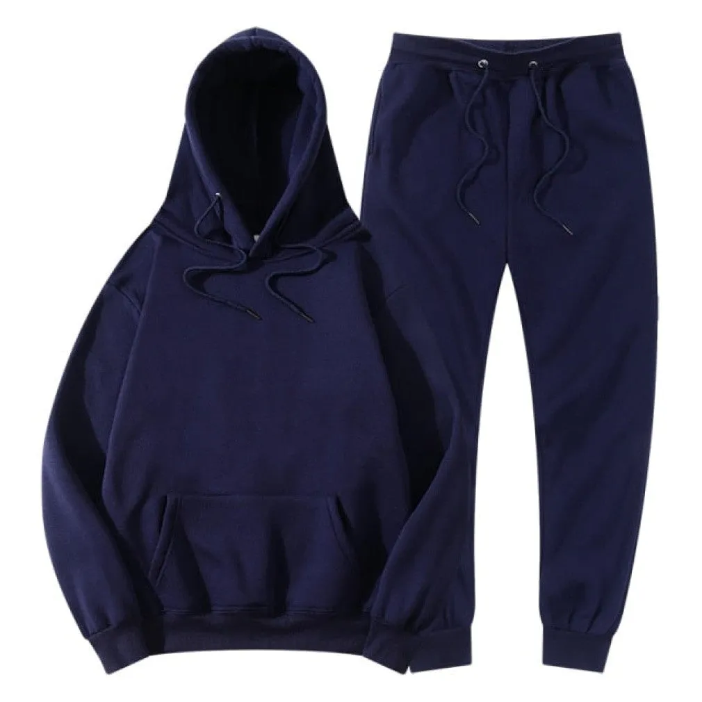 ContiNent 33 Men Women Tracksuit Hoodies Pants Jogging Sweatpants Sets Winter Fleece Jogger Sports Suit Sweatshirt Pullover Fashion