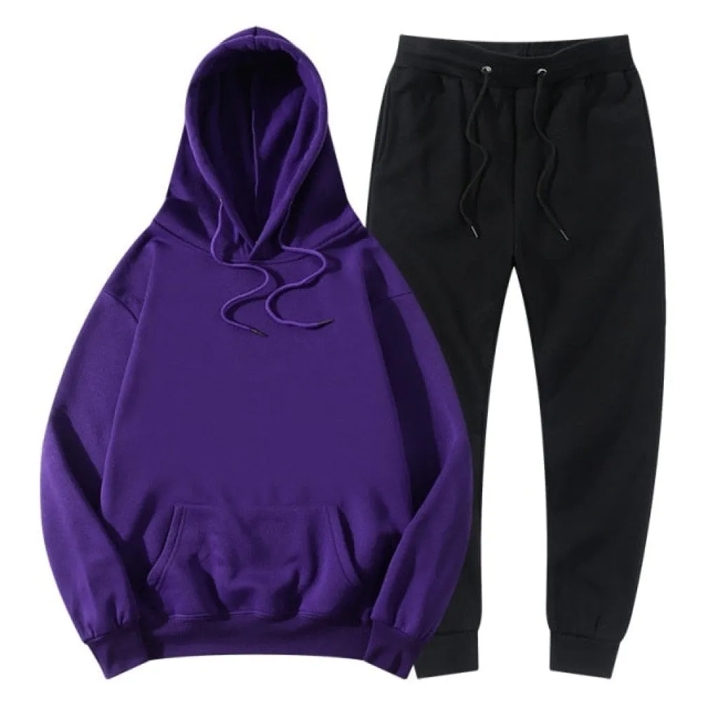 ContiNent 33 Men Women Tracksuit Hoodies Pants Jogging Sweatpants Sets Winter Fleece Jogger Sports Suit Sweatshirt Pullover Fashion